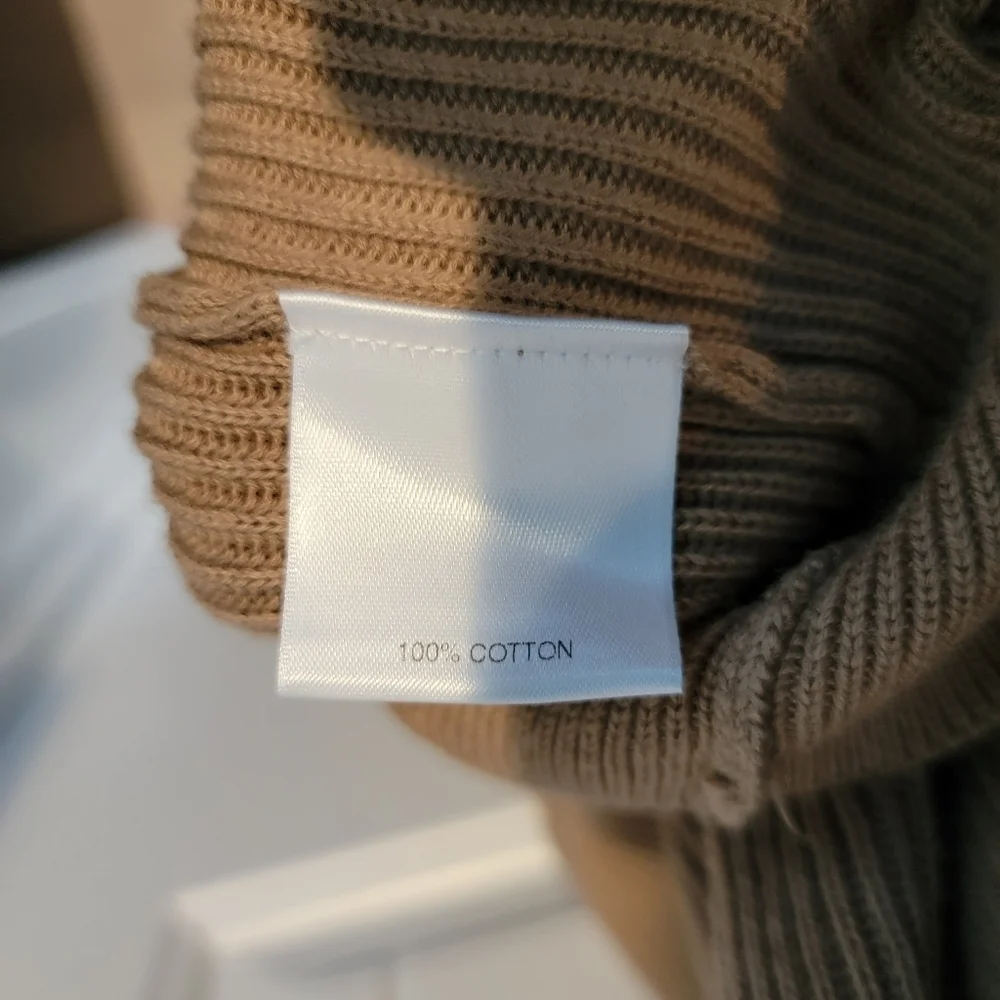 Cremieux Classics Tan Medium Vest  Full zip 100 % cotton Grandpa  pockets